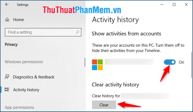 Cách bật, tắt tính năng Timeline trên Windows 10
