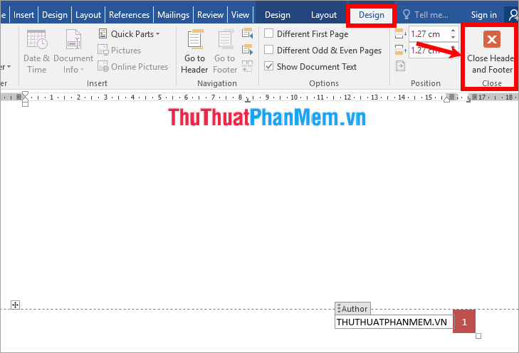 Close Header and Footer 2