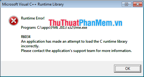 2023 Cách sửa lỗi Runtime error trong Windows