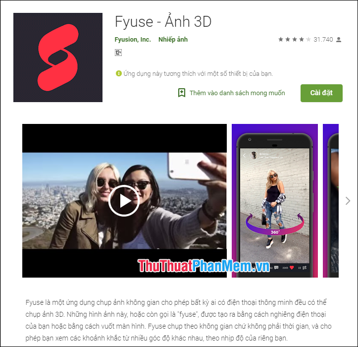 Fyuse - Hình ảnh 3D