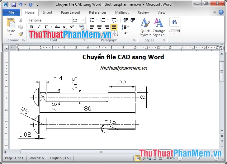 Phần mềm chuyển CAD sang Word nhanh và chuẩn nhất