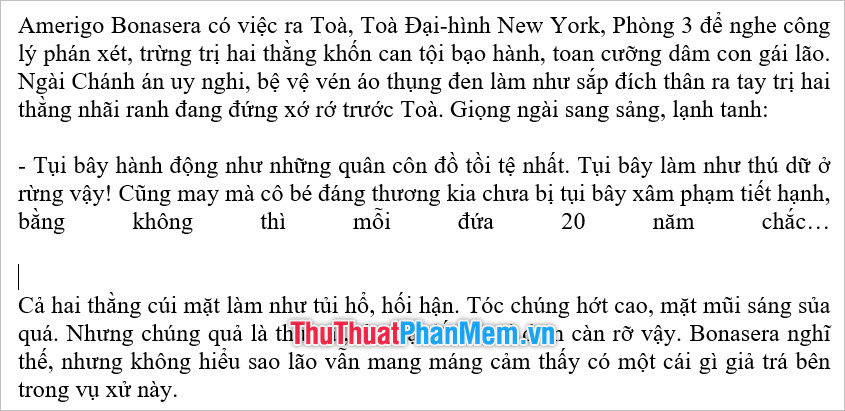 Chức năng căn dòng Jusstify