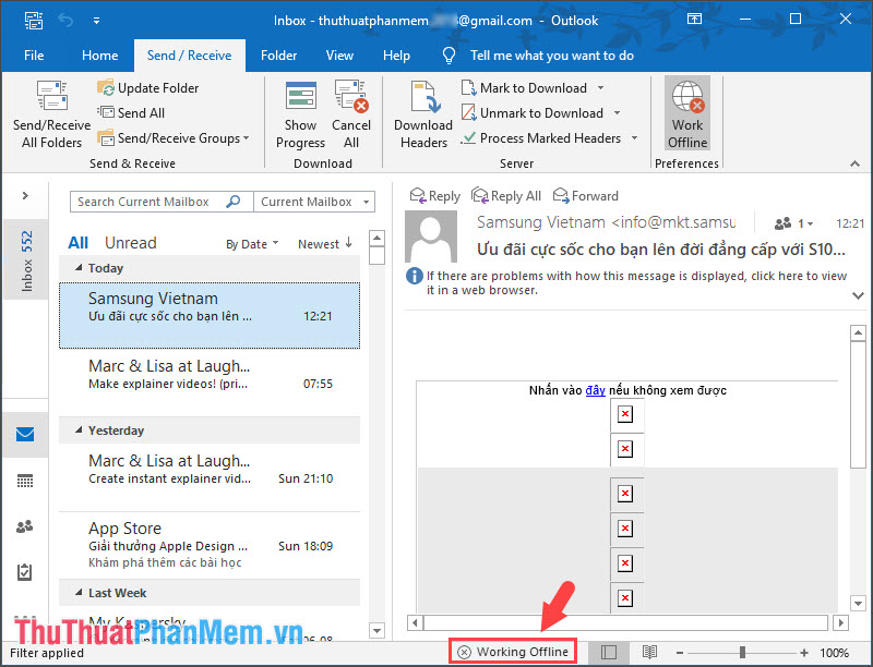 Cách khắc phục lỗi Outlook không nhận được Mail