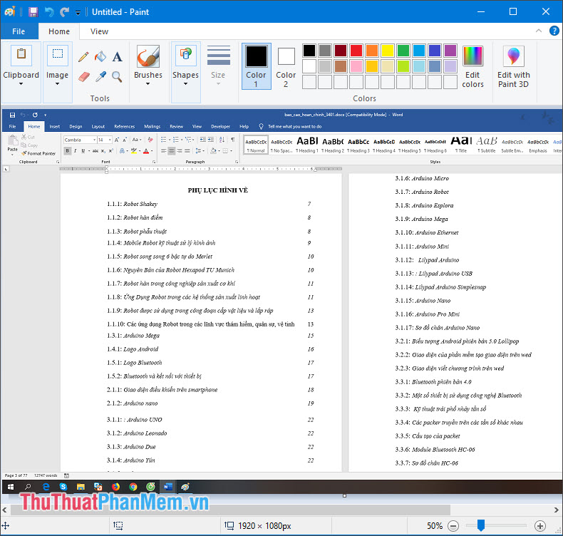 Dán ảnh chụp màn hình