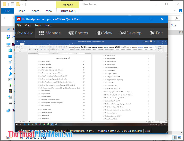 Mở file ảnh lên kiểm tra