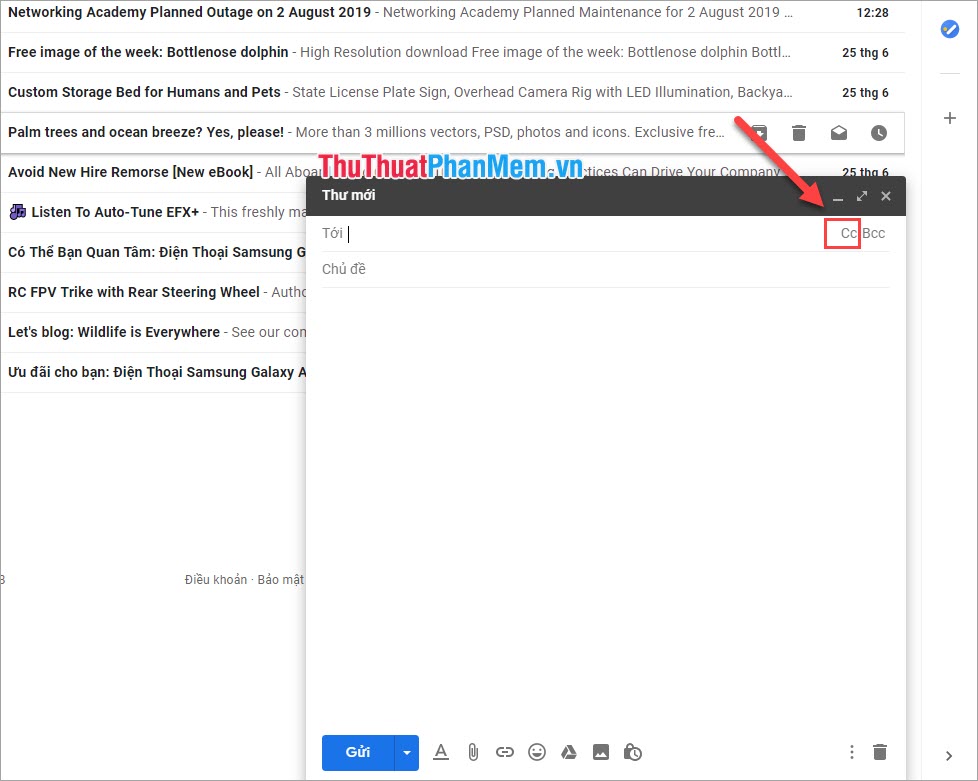 Cách gửi email cho nhiều người cùng 1 lúc trên Gmail