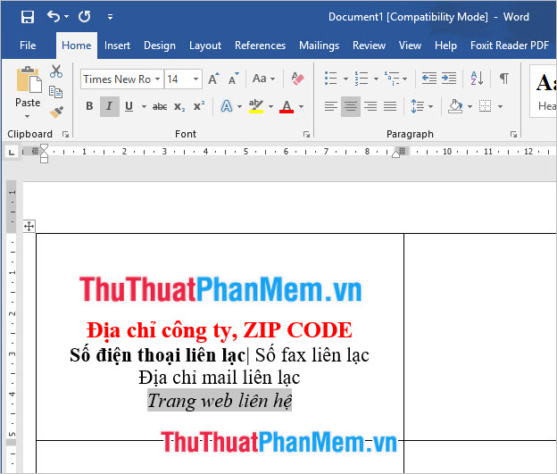 Chọn Font