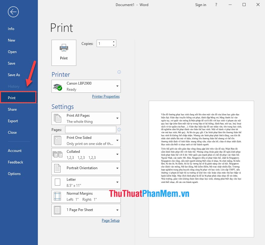 Hướng dẫn cách in văn bản, in tài liệu Word, Excel, PDF chi tiết