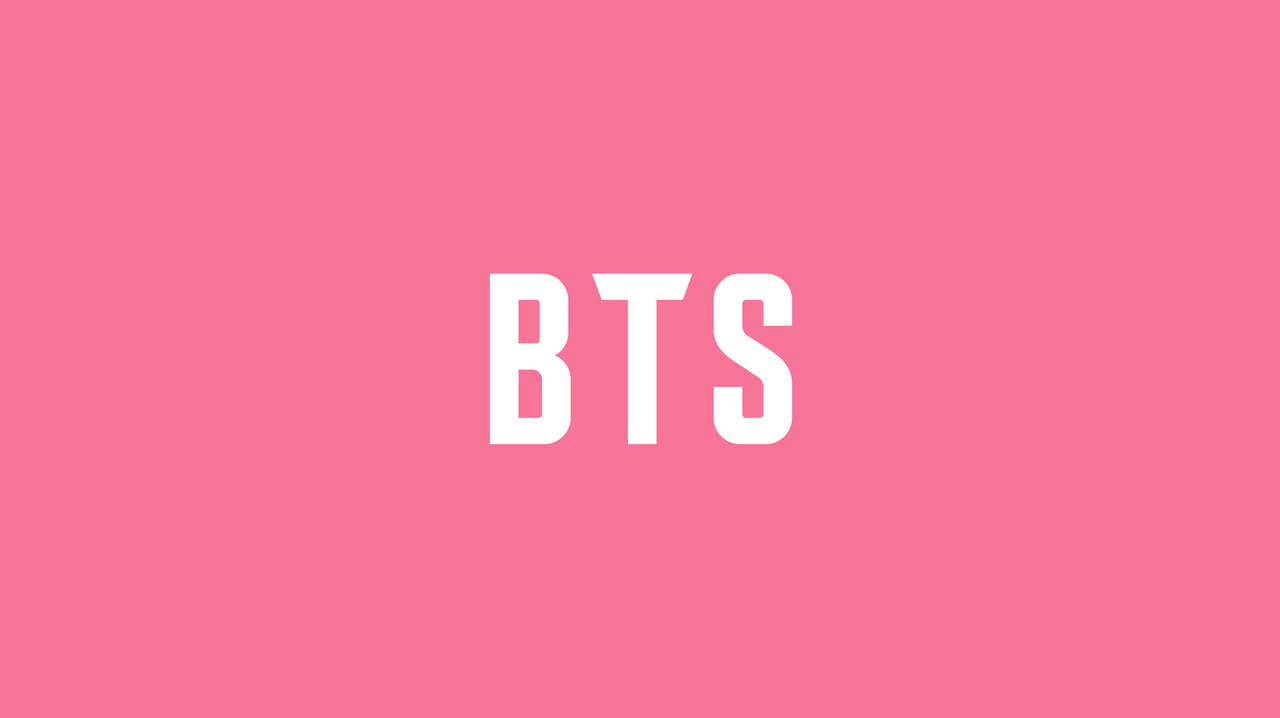 Ảnh logo BTS nền hồng