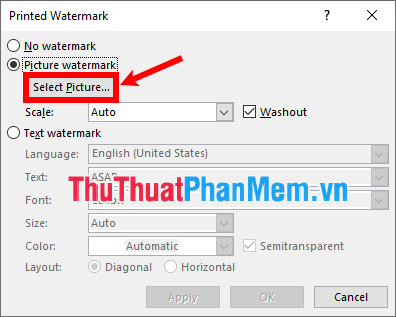 Chọn Select Picture