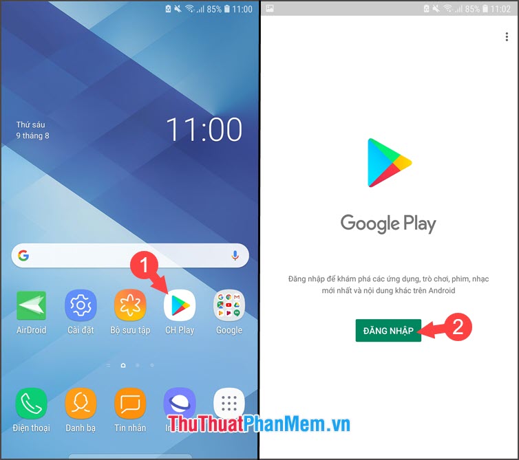 Cách tạo tài khoản CH Play Google Play trên điện thoại Android