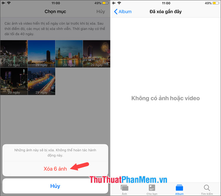 Cách xoá ảnh trên iPhone nhanh nhất