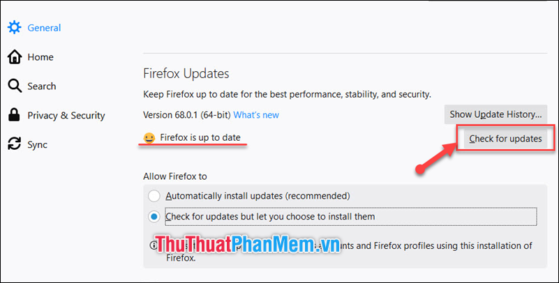 Cách tắt chế độ tự động update trên Firefox