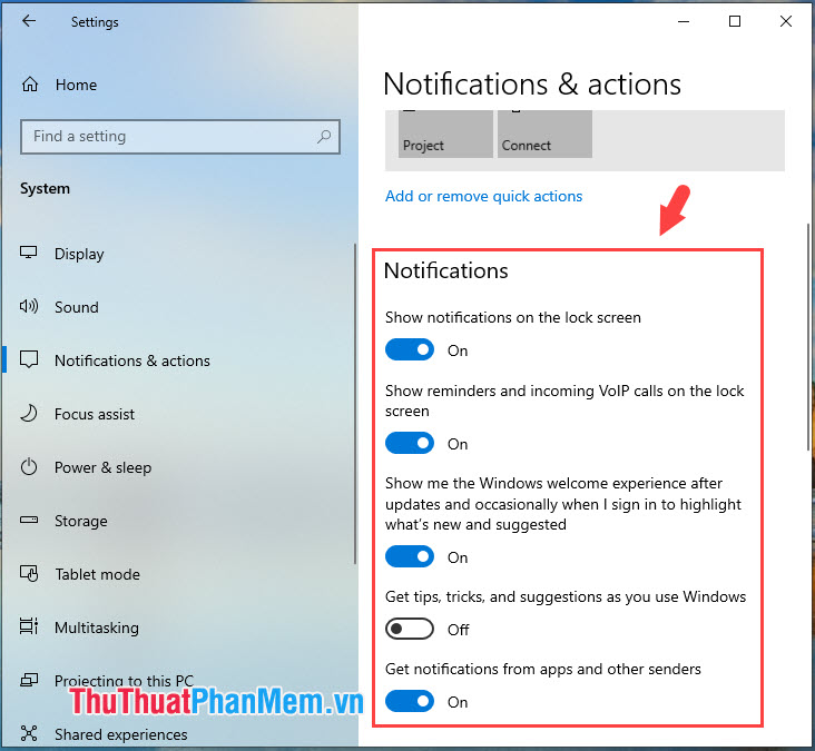 Cách thay đổi cài đặt thông báo trong Windows 10