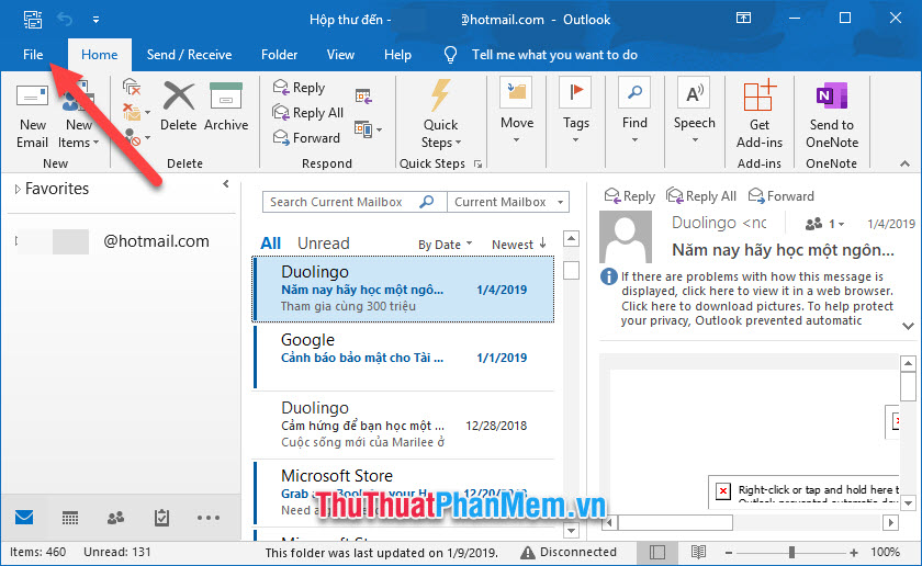 Cách thay đổi chữ ký trong Outlook