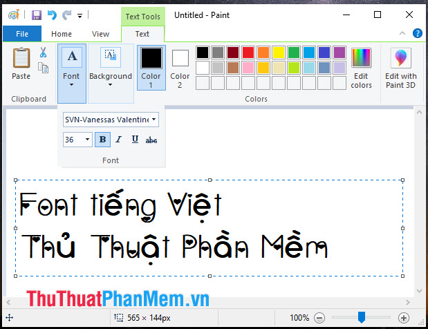 Font chữ tiếng Việt dành cho thiết kế SVN Vanessas Valentine