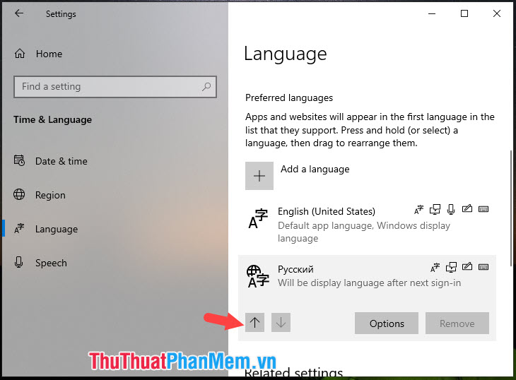 Khởi động lại máy tính của bạn để ngôn ngữ mới có hiệu lực