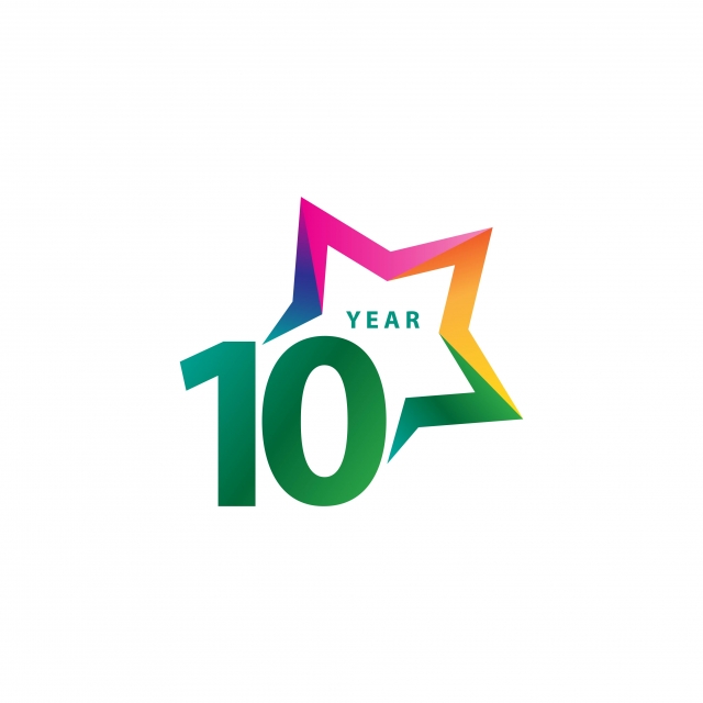 Mẫu thiết kế logo kỷ niệm 10 năm