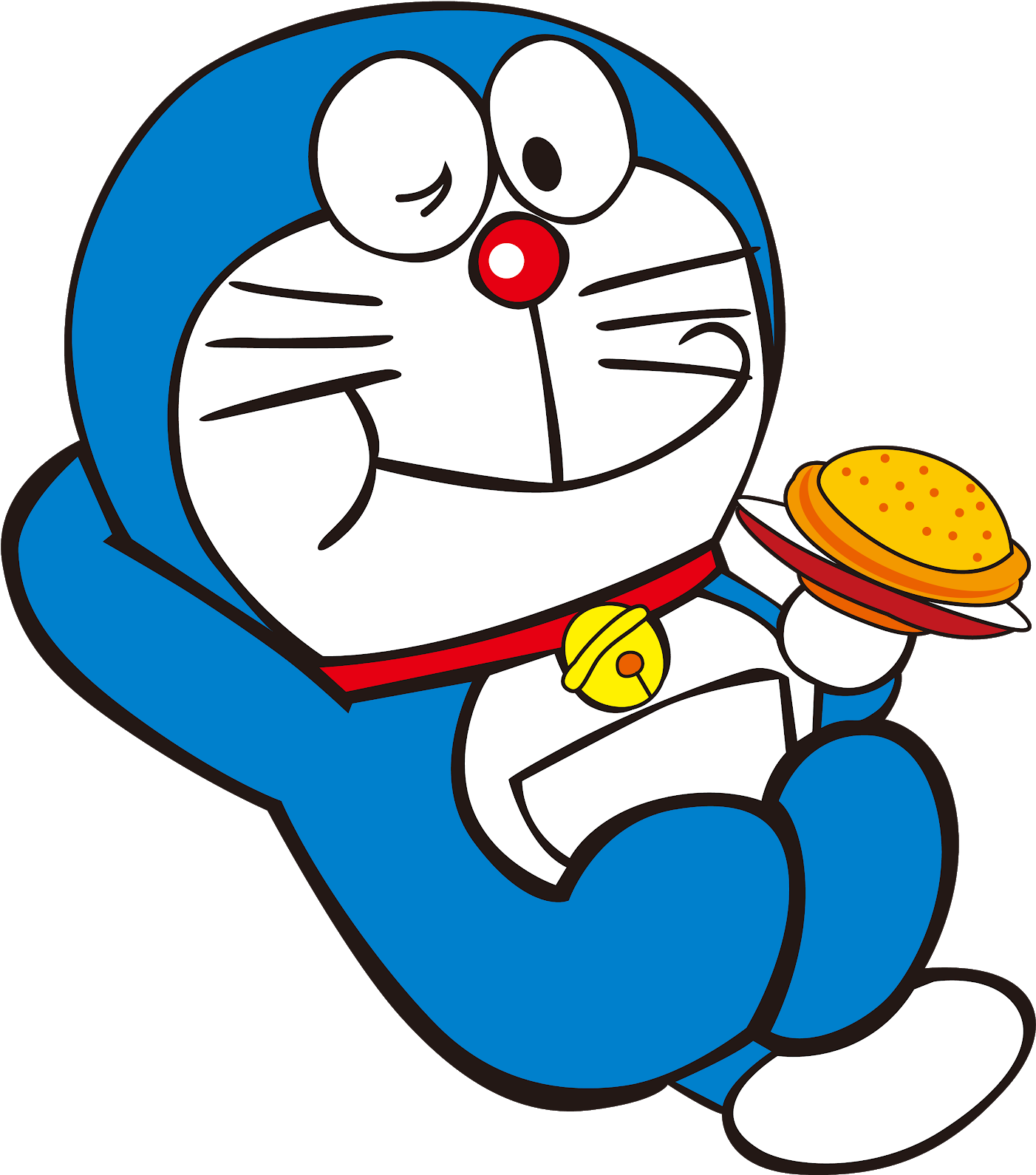 Hình ảnh Doraemon đang ăn bánh
