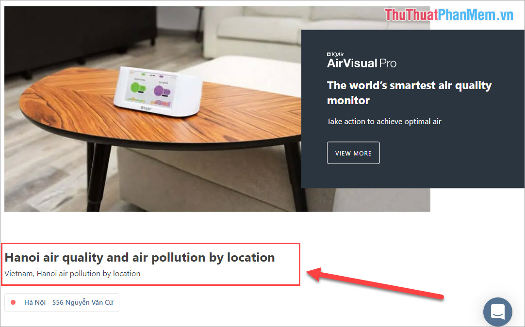 AirVisual - Ứng dụng kiểm tra mức độ ô nhiễm không khí trên điện thoại iPhone, Android
