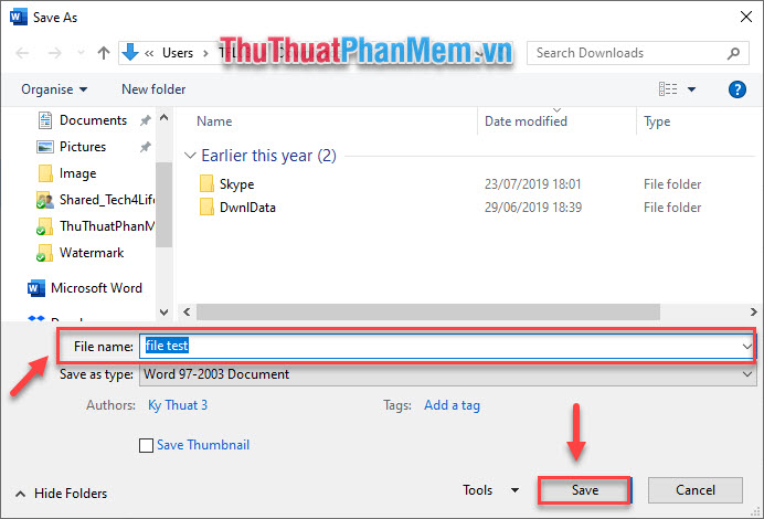 Chọn Save