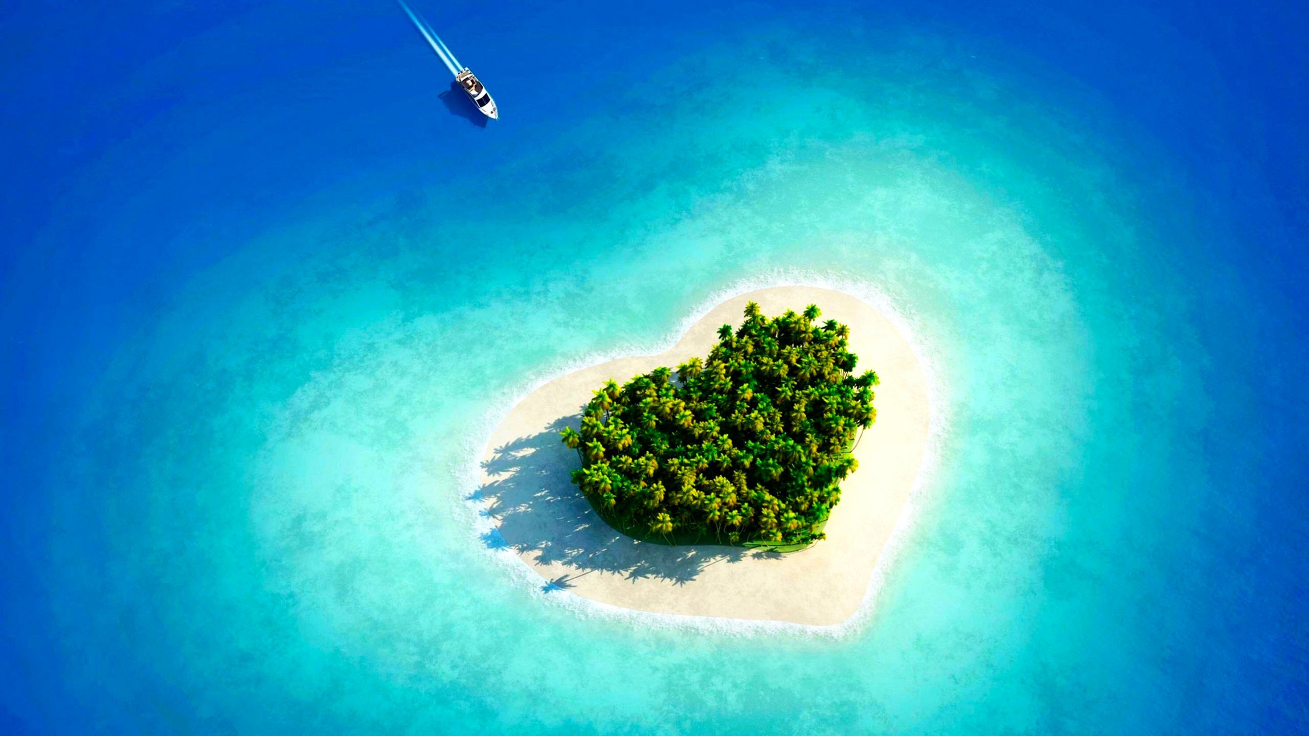 Hình nền hòn đảo trái tim
