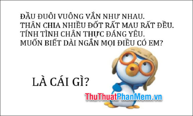 Đầu đuôi vuông vắn như nhau