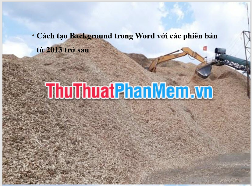 Kết quả tạo được hình nền cho Word